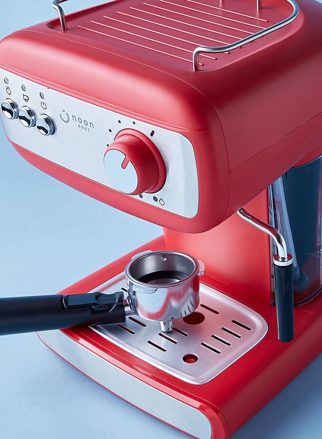 Noon East - Espresso Coffee Machine - 15 Bar 850 W With High Pressure 1.2 Liter Wine Red 1.2 L 850.0 W CM-8500A-GS Wine Red - Image 1