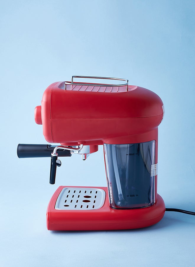 Noon East - Espresso Coffee Machine - 15 Bar 850 W With High Pressure 1.2 Liter Wine Red 1.2 L 850.0 W CM-8500A-GS Wine Red - Image 1