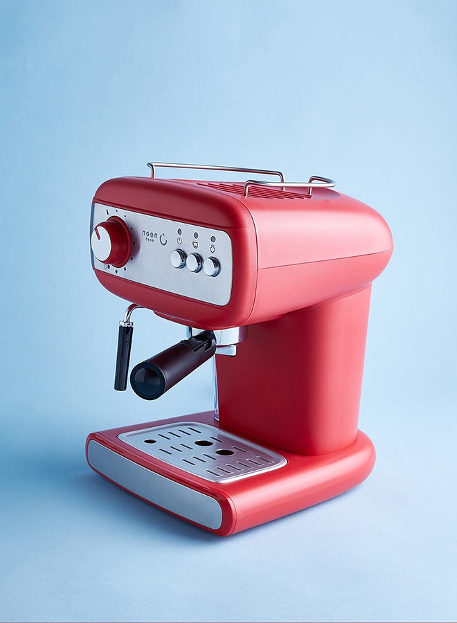 Noon East - Espresso Coffee Machine - 15 Bar 850 W With High Pressure 1.2 Liter Wine Red 1.2 L 850.0 W CM-8500A-GS Wine Red - Image 1
