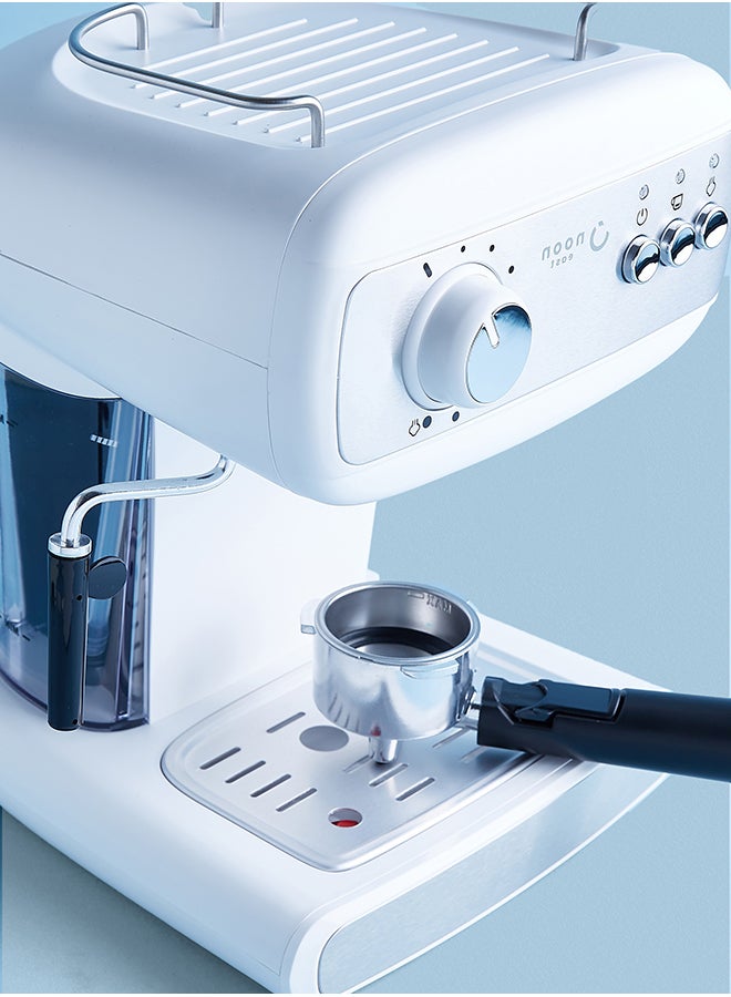 Noon East - Espresso Coffee Machine - 15 Bar 850 W With High Pressure 1.2 Liter White 1.2 L 850.0 W CM-8500A-GS Off White - Image 1