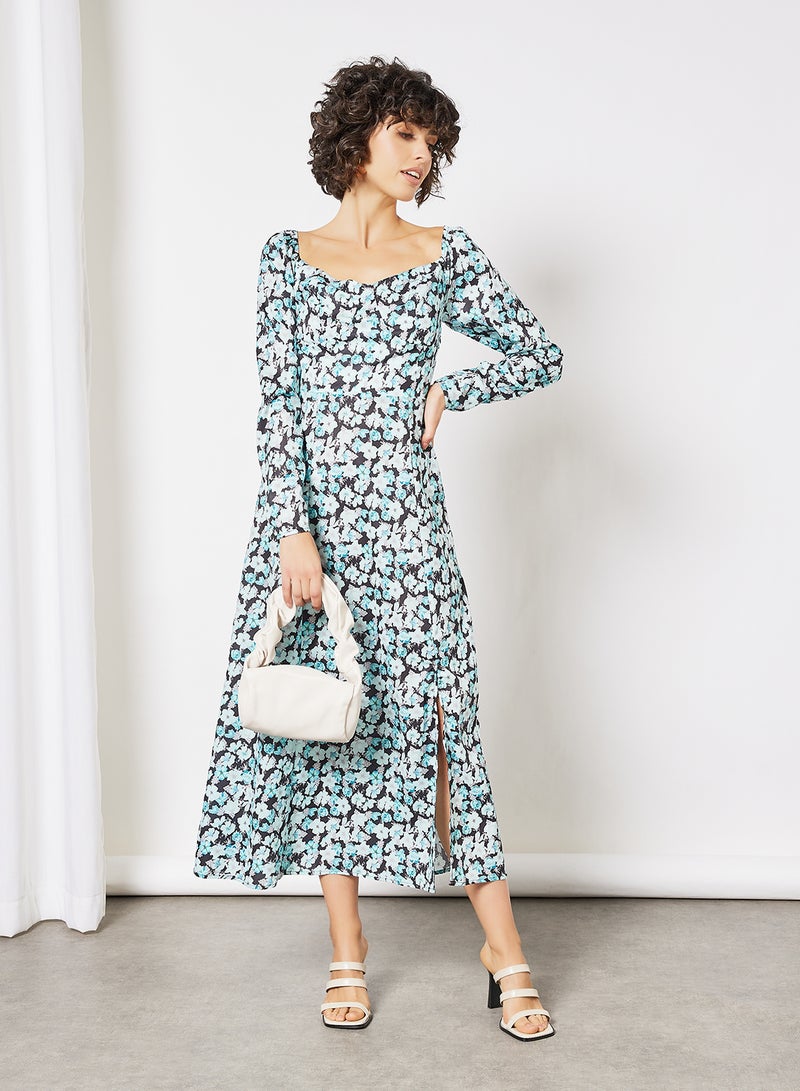 Floral Print Maxi Dress Light Blue - v1637501916/N48465475V_4