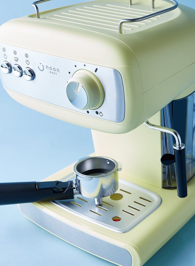 Noon East - Espresso Coffee Machine - 15 Bar 850 W With High Pressure 1.2 Liter Light Yellow 1.2 L 850.0 W CM-8500A-GS Light Yellow - Image 1