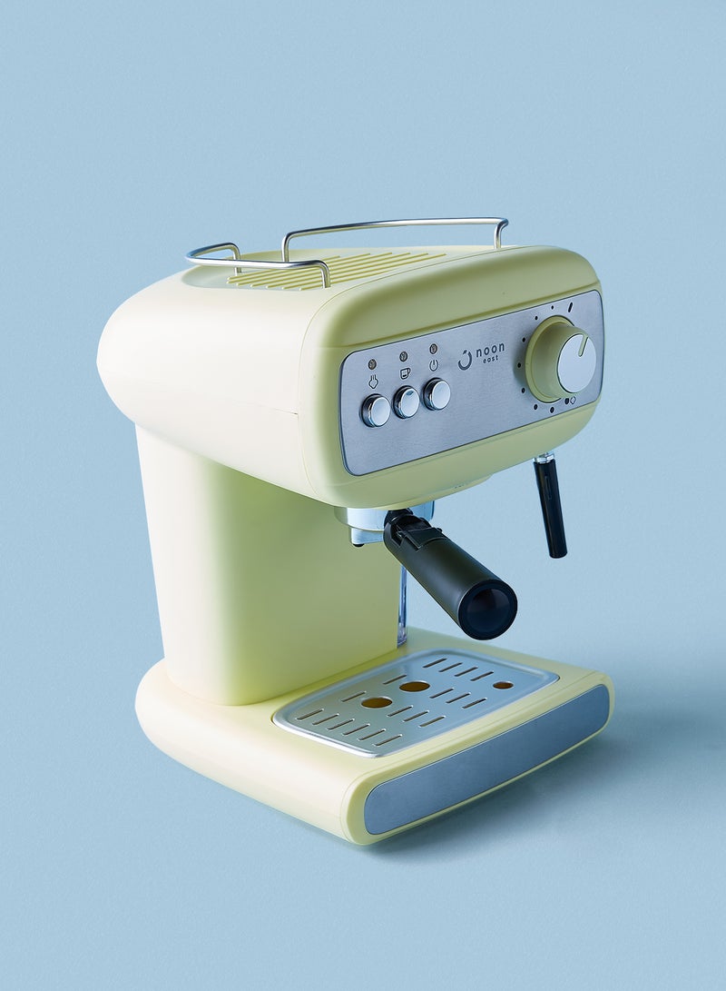 Noon East - Espresso Coffee Machine - 15 Bar 850 W With High Pressure 1.2 Liter Light Yellow 1.2 L 850.0 W CM-8500A-GS Light Yellow - Image 1