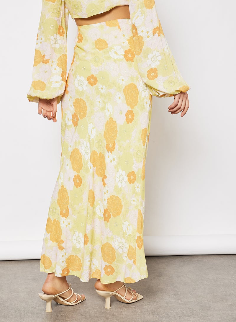 تشارلي هوليداي. تنورة أنوك بِطبعة زهور أصفر - Image 2