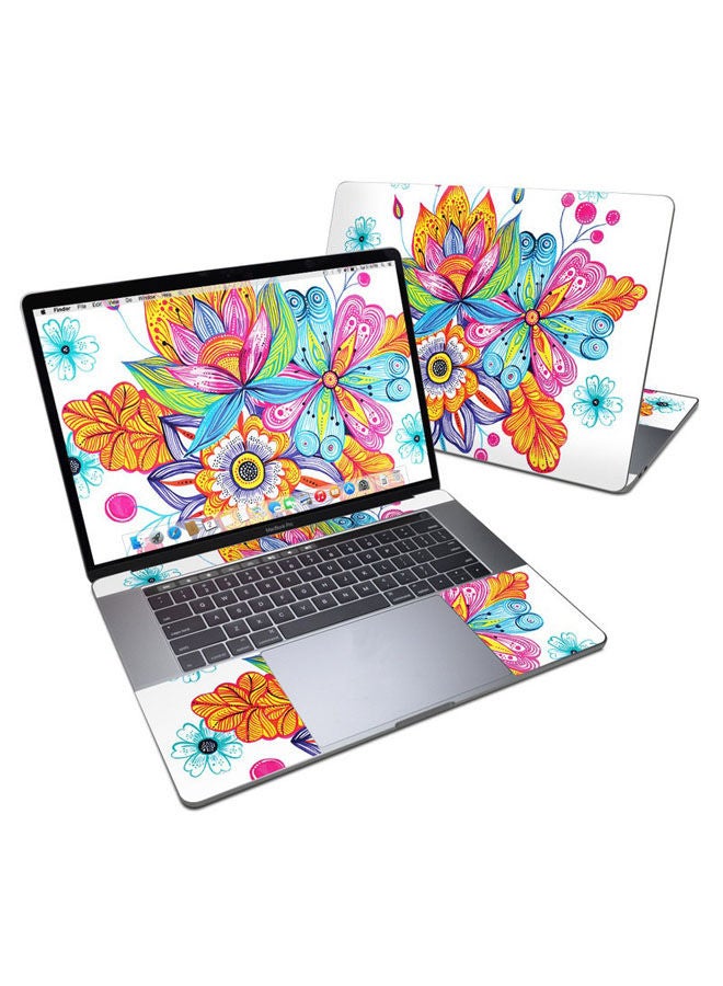 Flowers Bouquet Skin Cover For Macbook Pro 15In Multicolour