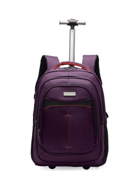 Multipurpose Rolling Trolley Backpack Purple
