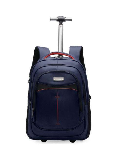Multipurpose Rolling Trolley Backpack Navy Blue
