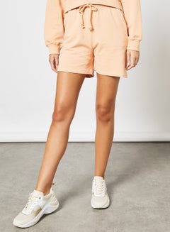 R&B Solid Mid-Rise Shorts With Drawstring Closure Pink  - Image 1