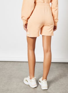 R&B Solid Mid-Rise Shorts With Drawstring Closure Pink  - Image 2