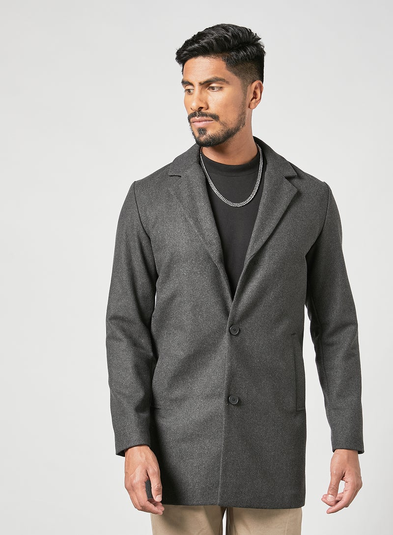 PRODUKT Essential Collared Coat Grey  - Image 1
