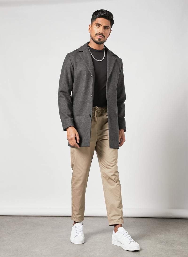 PRODUKT Essential Collared Coat Grey  - Image 2