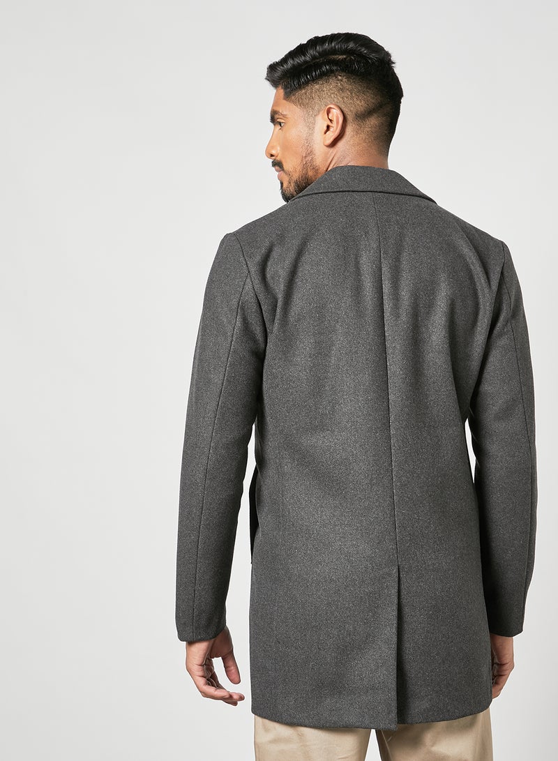 PRODUKT Essential Collared Coat Grey  - Image 4