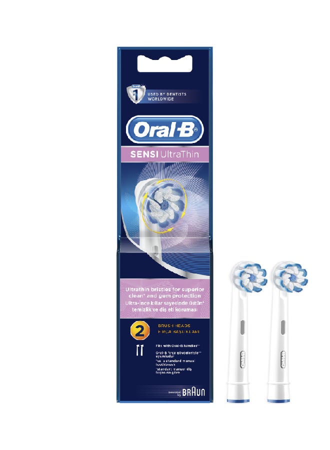 Oral-B EB 60 -2 Sensi Ultra thin for superior cleaning, Extra gentle on teeth and Gums; Compatible with all Oral-B rechargeable handles. - Image 1