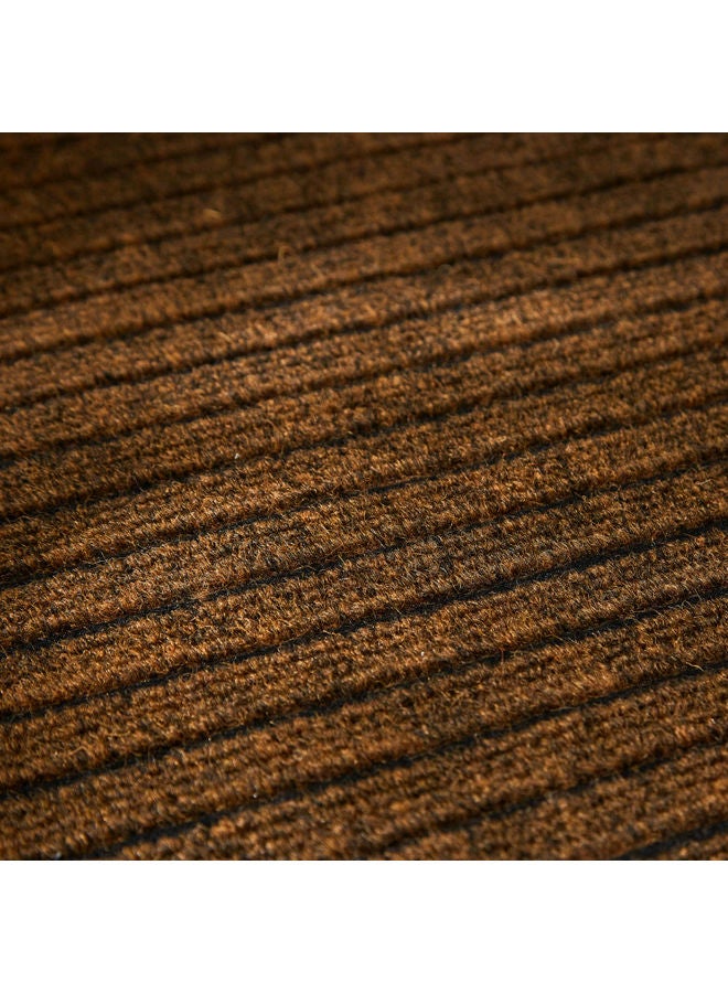 Milat Striped Door Mat Brown 60 x 40cm