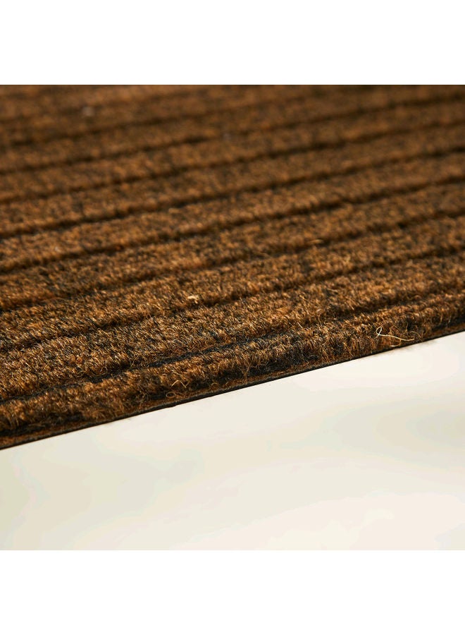 Milat Striped Door Mat Brown 60 x 40cm