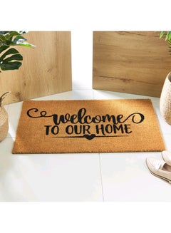 Hello Sunshine Coconut Fiber Door Mat Beige 60 x 90cm