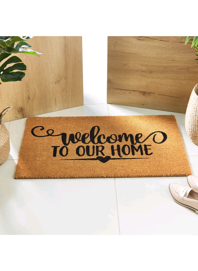 Generic - Hello Sunshine Coconut Fiber Door Mat Beige 60 x 90cm - Image 1