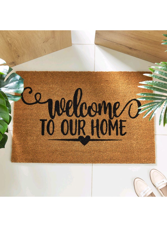 Generic - Hello Sunshine Coconut Fiber Door Mat Beige 60 x 90cm - Image 1