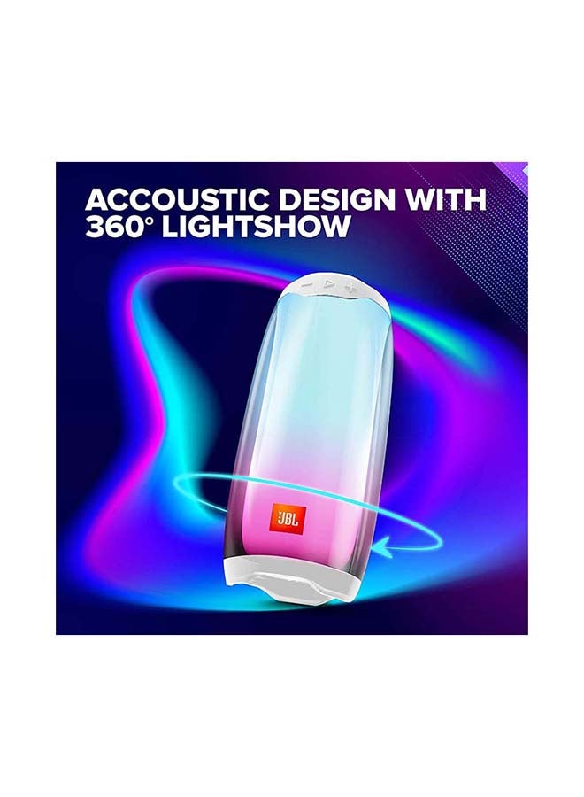 JBL - Pulse 4 Portable Bluetooth Speaker White - Image 1