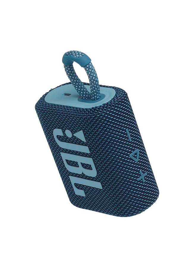 JBL - GO 3 Portable Bluetooth Speaker Blue - Image 1