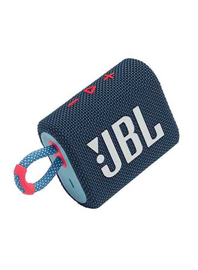 JBL Go 3 Portable Wireless Speaker, High Quality Sound - 5H Battery - Ipx Waterproof - Audio Cable Input Blue Pink  - Image 2