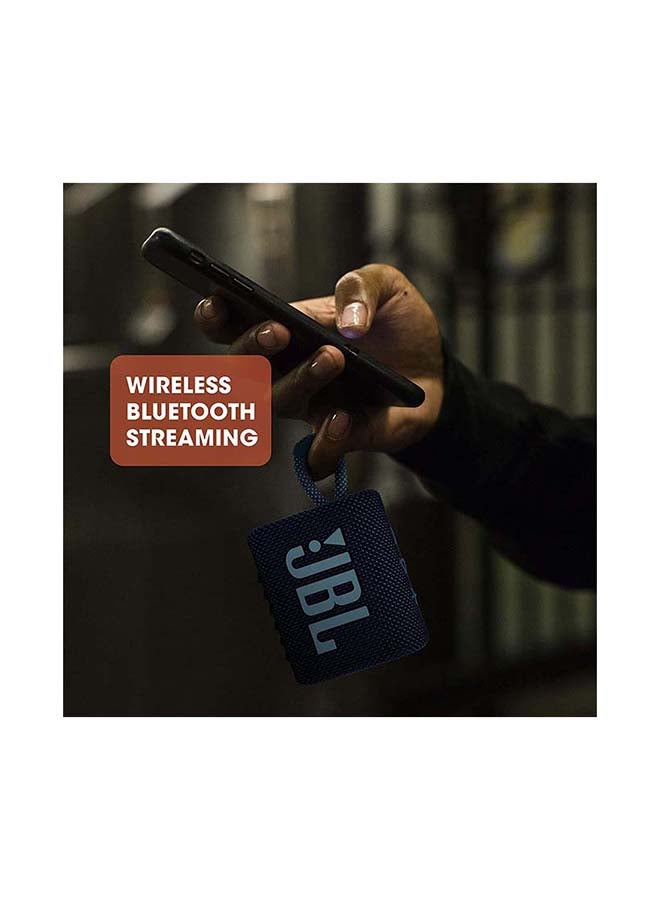 JBL - GO 3 Portable Bluetooth Speaker Blue - Image 1