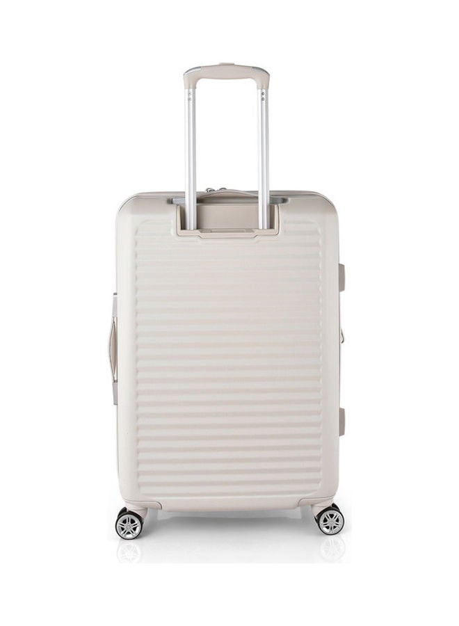 تراك طقم حقائب أمتعة بتفاصيل نسيجية مكون من 4 قطع كريم - Image 4