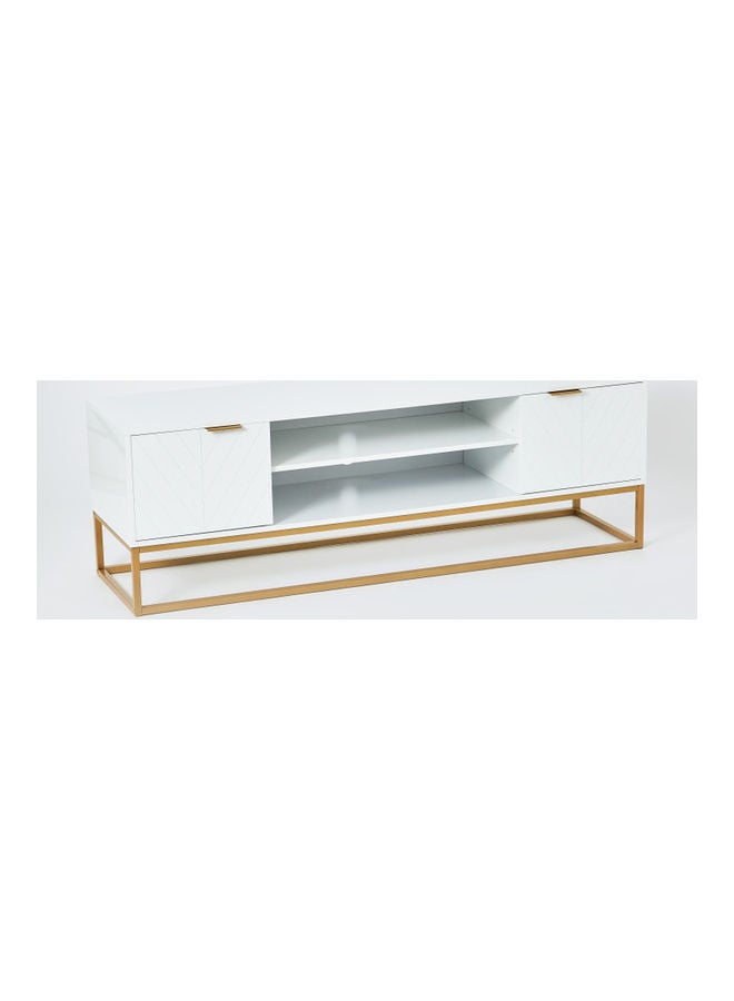 Home Box - Audrey 2-Shelf 2-Door TV Unit Multicolour 160 x 50cm - Image 1