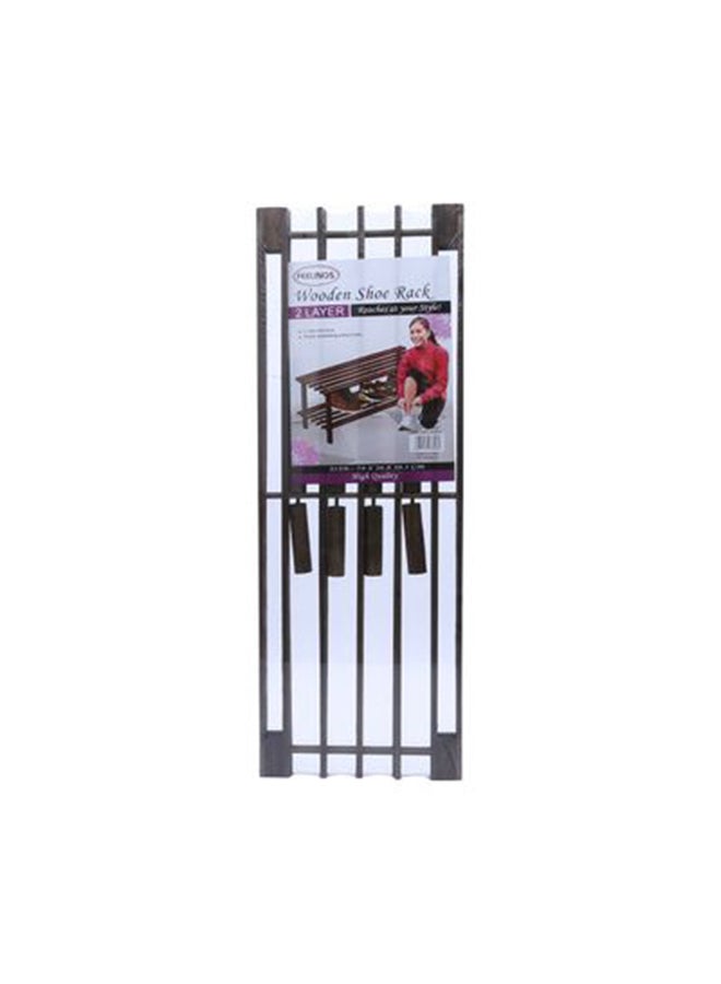 Feelings - 2-Layer Shoe Rack Brown 74x29.5x26cm - Image 1