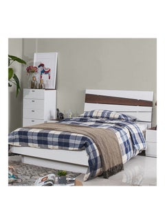 Ancona Twin Bed White/Brown 120x200cm
