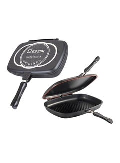 DESSINI Aluminum Two-Sided Double Grill Non-stick Pressure Pan Black 40cm  - Image 3