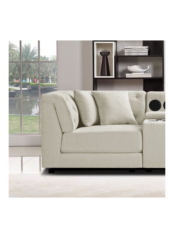 Home Box Emotion Corner Sofa With 2 Cushions 1 Seater Beige 94 x 75cmcm  - Image 1