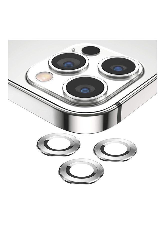 Camera Lens Protector For iPhone 13 Pro Silver - Image 1