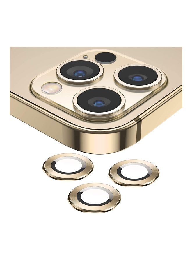 Camera Lens Protector For iPhone 13 Pro Gold - Image 1