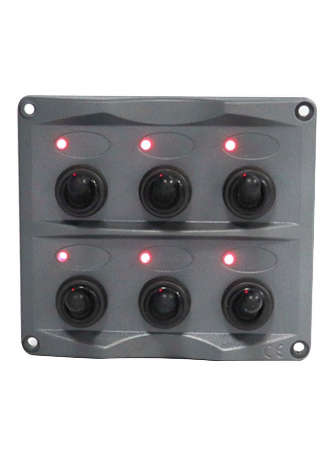 Generic Waterproof 6 Gang Toggle Switch Panel LED Indication with 28-Piece Assorted Label Stickers  - Image 5