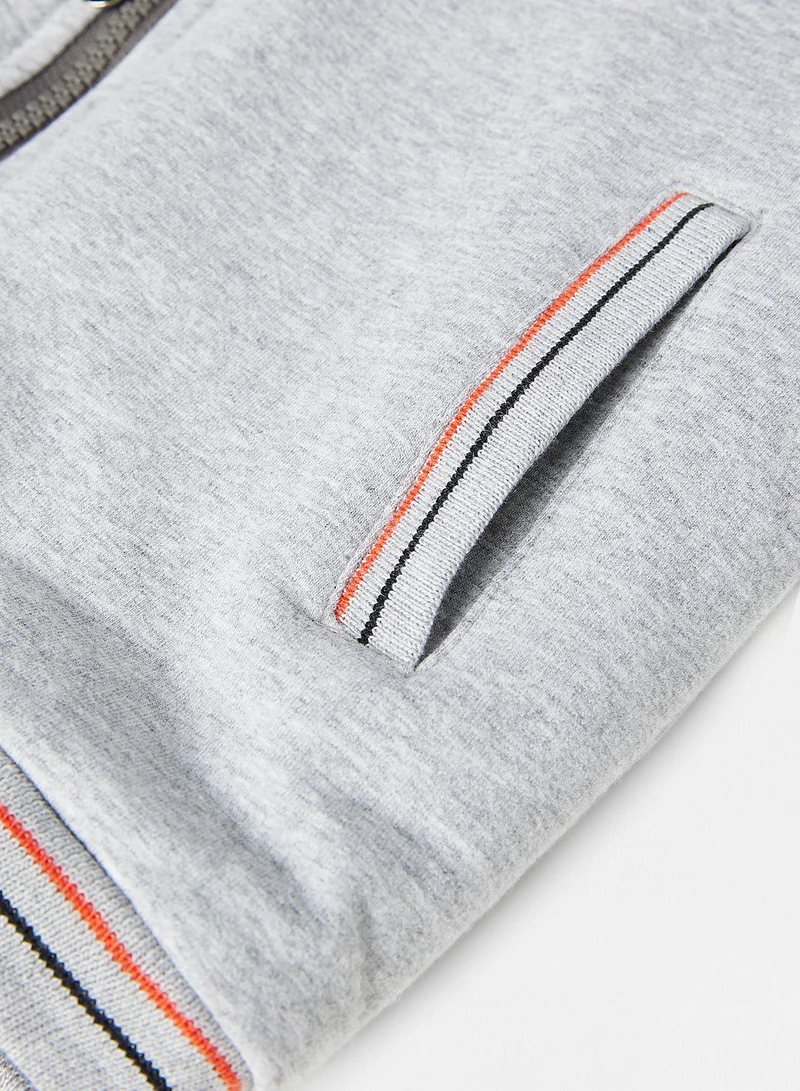 Babybol Baby Boys Zip Though Fleece Jacket Grey