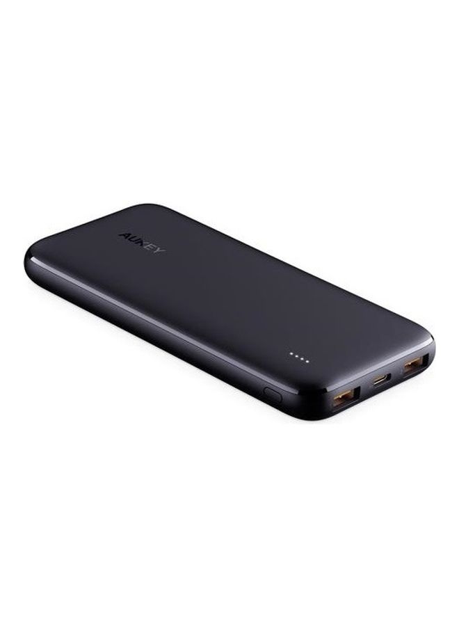 Aukey - 10000 mAh Slim Power Bank 15W PB-N73 Black - Image 1