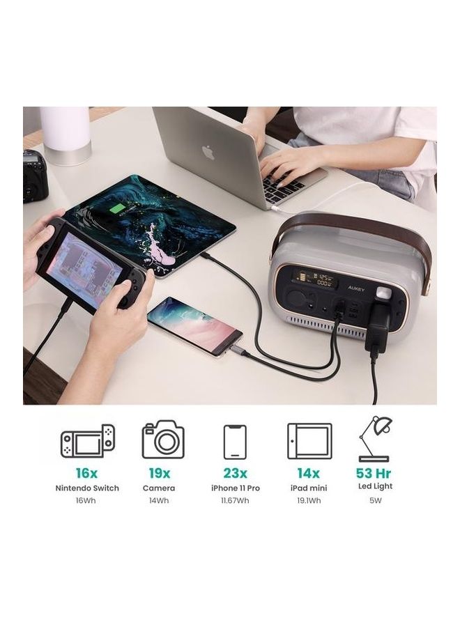 Aukey 82500 mAh Powerstudio Power Bank 100W Grey - Image 4