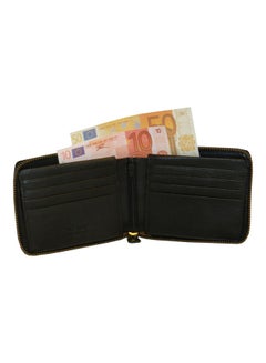 LAVERI LEATHER Genuine Leather Designer Wallet With Full Zipper Black  - Image 3
