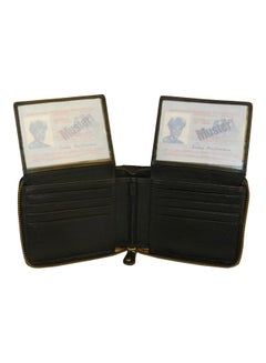 LAVERI LEATHER Genuine Leather Designer Wallet With Full Zipper Black  - Image 4
