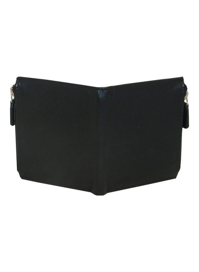 LAVERI LEATHER Genuine Leather Designer Wallet With Full Zipper Black - Image 2