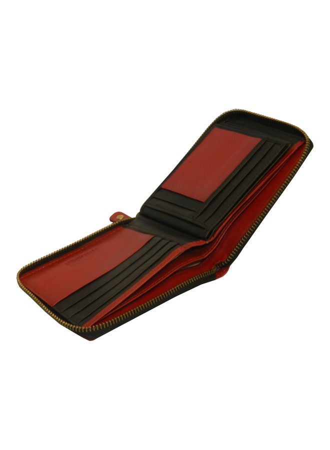 LAVERI LEATHER Genuine Leather Designer Wallet With Full Zipper Black - Image 5