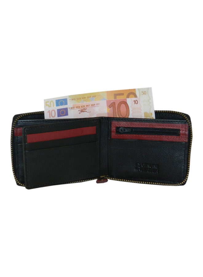 LAVERI LEATHER Genuine Leather Designer Wallet With Full Zipper Black - Image 3