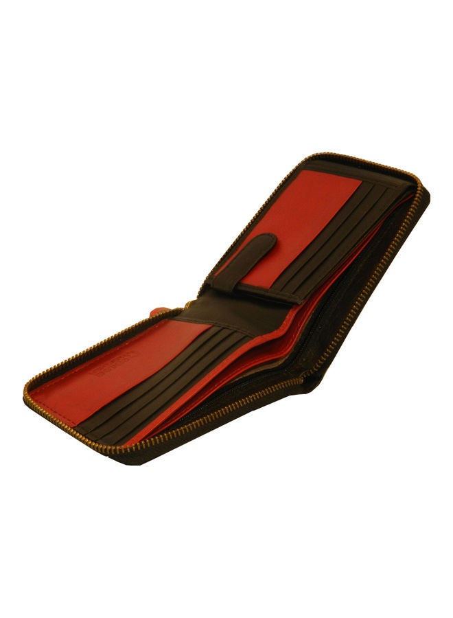 LAVERI LEATHER Genuine Leather Designer Wallet With Full Zipper Black - Image 5