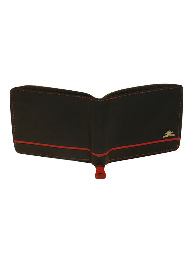 LAVERI LEATHER Genuine Leather Designer Wallet With Full Zipper Black - Image 2