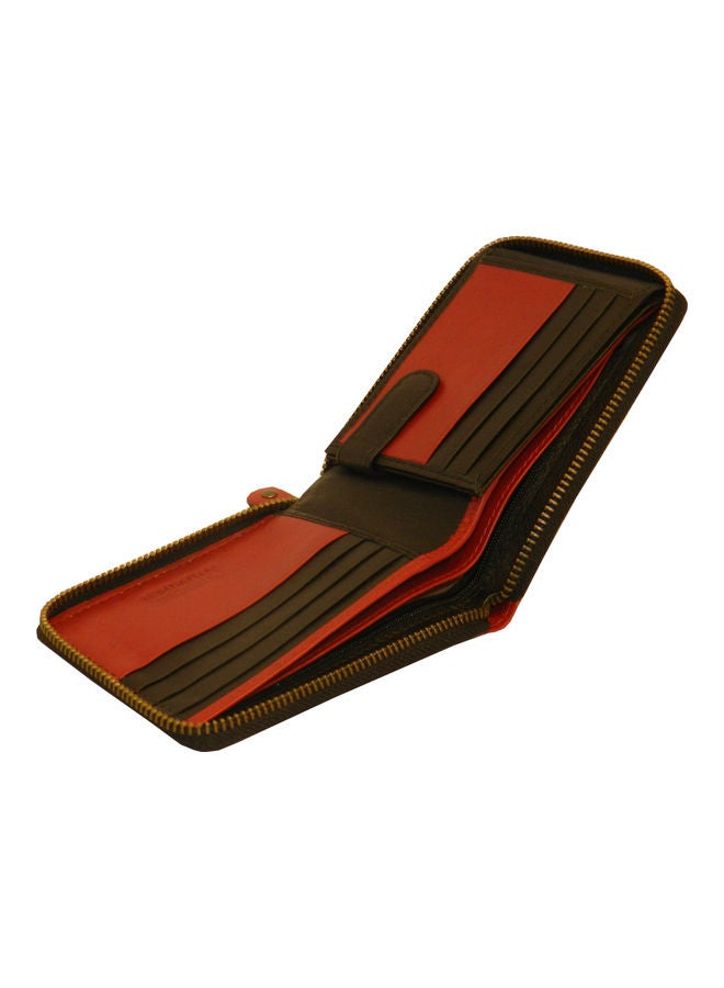 LAVERI LEATHER Genuine Leather Designer Wallet With Full Zipper Black - Image 5