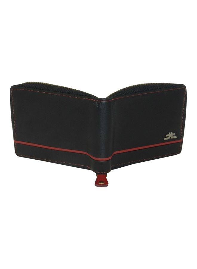 LAVERI LEATHER Genuine Leather Designer Wallet With Full Zipper Black - Image 2