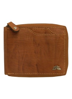 LAVERI LEATHER Genuine Leather Designer Wallet With Full Zipper Rust  - Image 1
