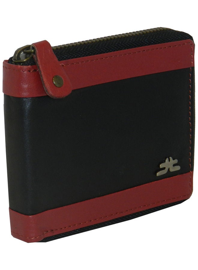 LAVERI LEATHER Genuine Leather Designer Wallet With Full Zipper Black - Image 4