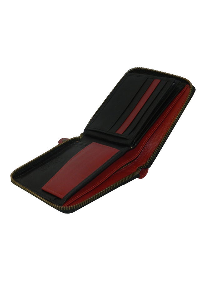 LAVERI LEATHER Genuine Leather Designer Wallet With Full Zipper Black - Image 5